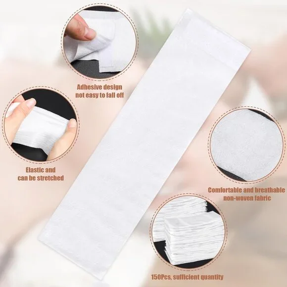 150 Pieces Disposable Hairband for Women, Non-woven Fabric Spa Headband for Secu